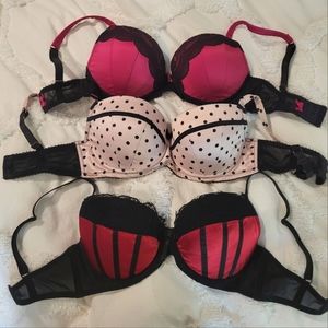 3 sexy bras 32DDD Burlesque Lingerie